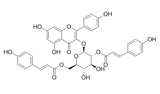 Kaempferol-3-O-(2,6-di-O-trans-
p-coumaroyl)-beta-D-glucopyranoside