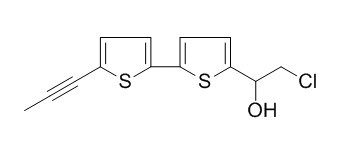 2-Chloro-1-(5'-(prop-1-ynyl)-
2,2'-bithiophen-5-yl)ethanol