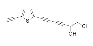 1-chloro-6-(5-ethynylthiophen-
2-yl)hexa-3,5-diyn-2-ol