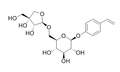 p-Vinylphenyl O-[beta-D-apiofuranosyl-
(1-6)]-beta-D-glucopyranoside