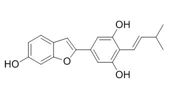 5-(6-Hydroxybenzofuran-2-yl)-2-
(3-methylbut-1-enyl)benzene-1,3-diol
