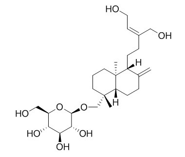 ent-Labda-8(17),13Z-diene-
15,16,19-triol 19-O-glucoside