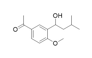 1-(3-(1-Hydroxy-3-methylbutyl)-
4-methoxyphenyl)ethan-1-one
