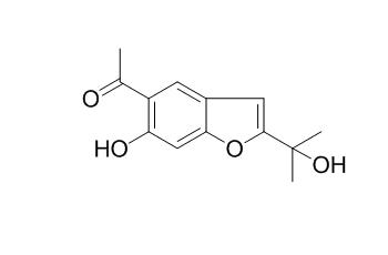 5-Acetyl-6-hydroxy-2-
(1-hydroxy-1-methylethyl)benzofuran