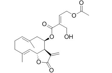8 beta-(4-Acetoxy-
5-hydroxytigloyloxy)costunolide