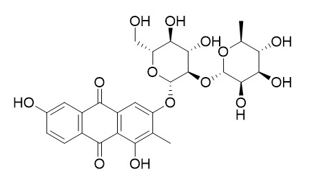 1,3,6-Trihydroxy-2-methylanthraquinone 3-O-alpha-L-rhamnosyl-(1→2)-beta-D-glucoside