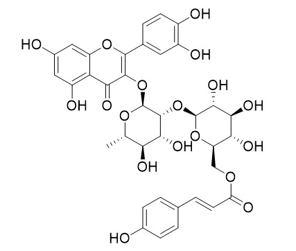 Quercetin 3-O-beta-(6''-p-coumaroyl)glucopyranosyl(1→2)-alpha-rhamnopyranoside