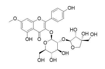 Rhamnocitrin 3-apiosyl-(1→2)-glucoside
