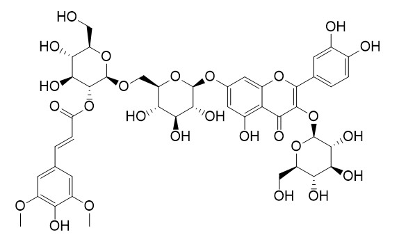 Quercetin-3-O-beta-D-glucopyranosyl-7-O-[(2-O-trans-sinnapoyl)-beat-D-glucopyranosyl(1→6)]-beat-D-glucopyranoside)