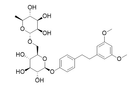 1-(3′,5′-dimethoxy)phenyl-2-[4″-O-β-D-glucopyranosyl
(6→1)-O-α-L-rhamnopyranosyl]phenylethane