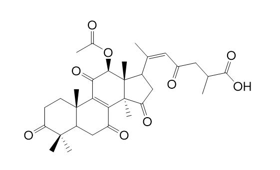 12beta-Acetoxy-
3,7,11,15,23-pentaoxo-lanost-8,20-dien-26-oic acid
