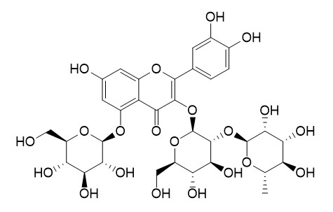 Quercetin-3-O-[alpha-L-rhamnose-(1→2)-beta-D-glucopyranosyl]-5-O-beta-D-glucopyranoside
