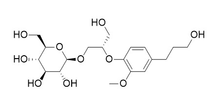 (2S)-3-Hydroxy-2-[4-(3-hydroxypropyl)-2-
methoxyphenoxy]propyl beta-D-glucopyranoside