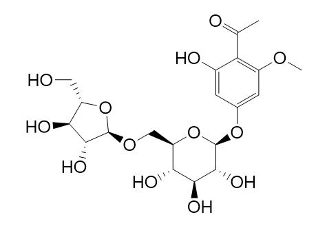2-Hydroxy-6-methoxy-4-O-(6'-O-alpha-L-arabinofuranosyl-beta-D-glucopyranosyl)acetophenone